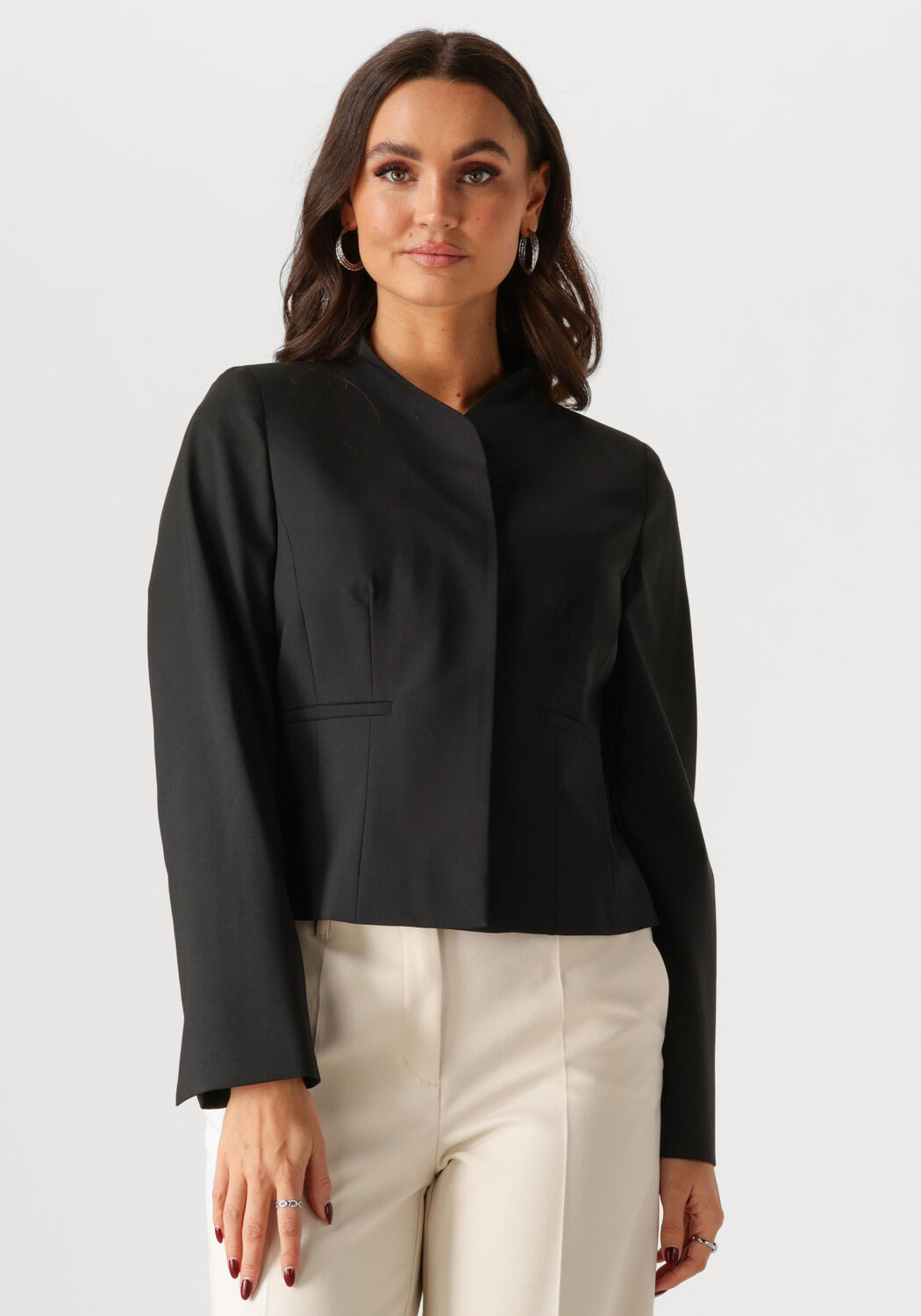 SELECTED FEMME Dames Blazers Slfeloise Ls High Neck Fitted Blazer Zwart
