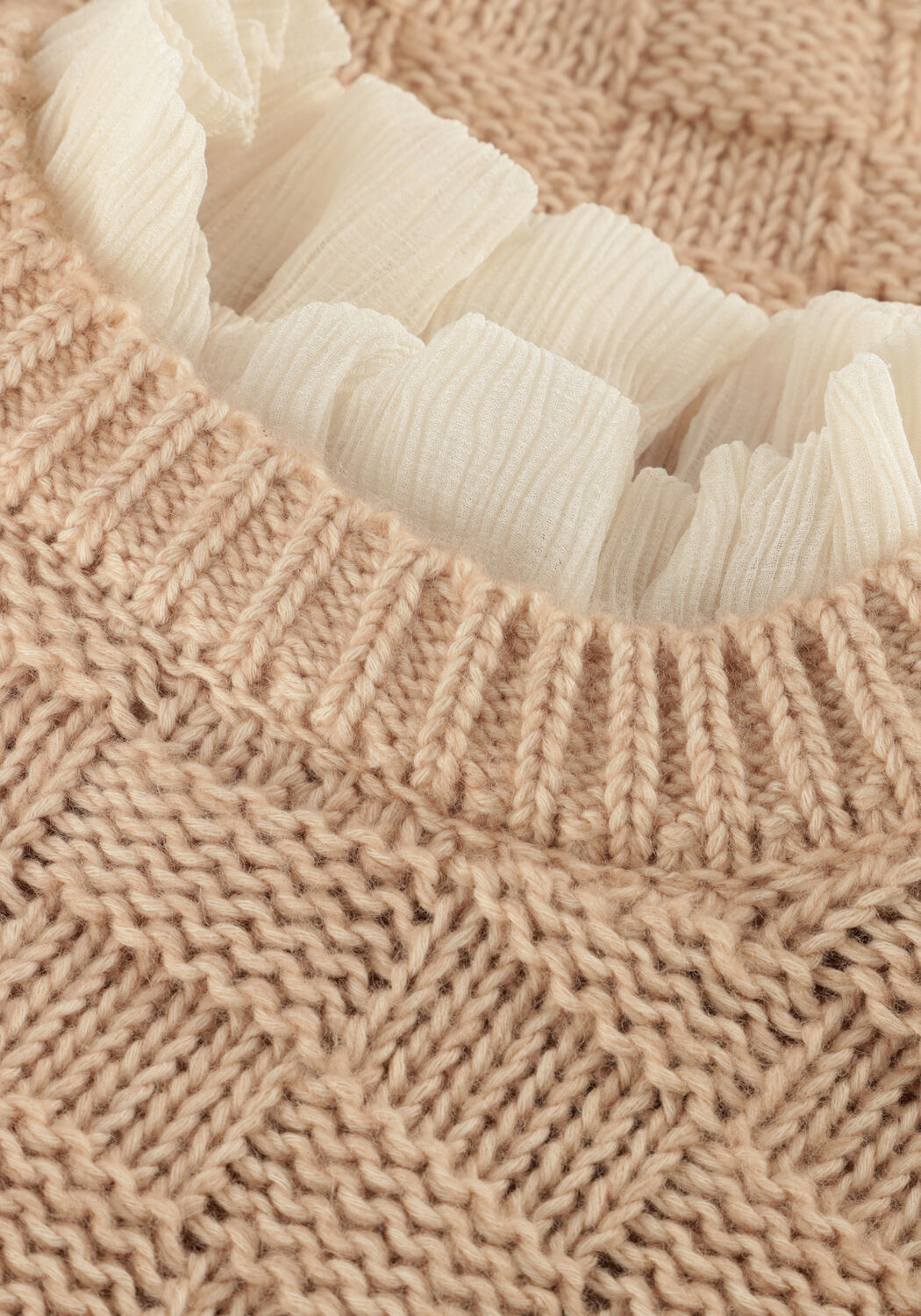 Beige BAJE STUDIO Trui VELAN - large