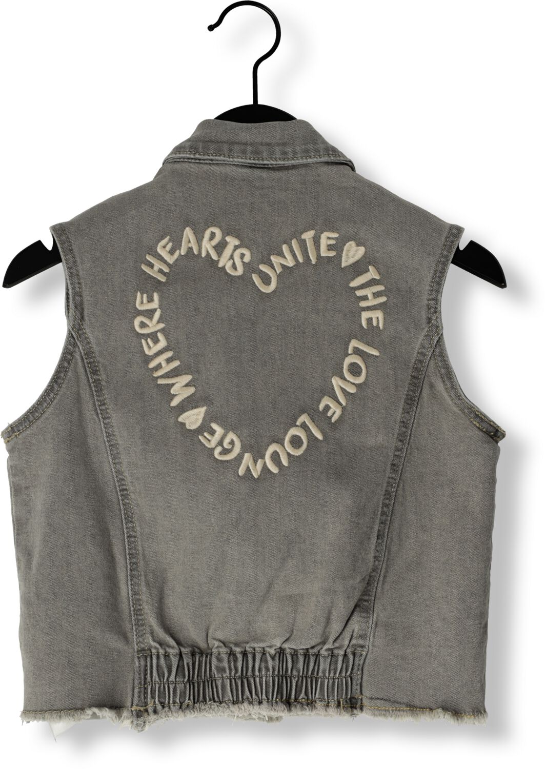 DAILY7 Meisjes Blazers Denim Gilet Lichtgrijs