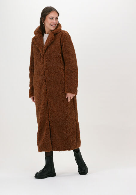 Bruine NA-KD Teddy jas OVERSIZED TEDDY COAT - large