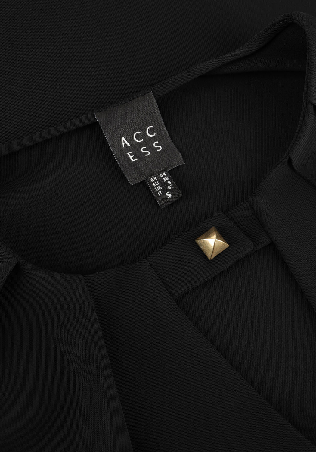 Zwarte ACCESS Blouses BLOUSE WITH FRONT V OPENING - large