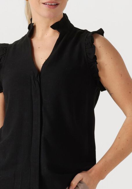 Zwarte SELECTED FEMME Top SLFVIVA SL RUFFLE TOP - large