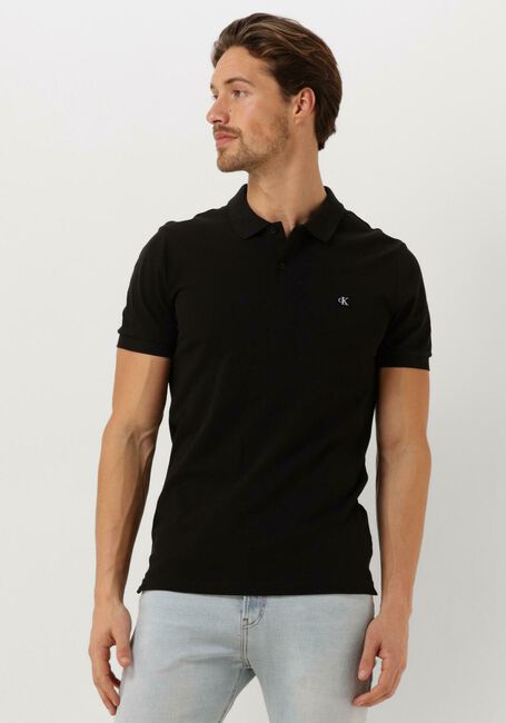 Zwarte CALVIN KLEIN Polo CK EMBRO BADGE SLIM POLO - large
