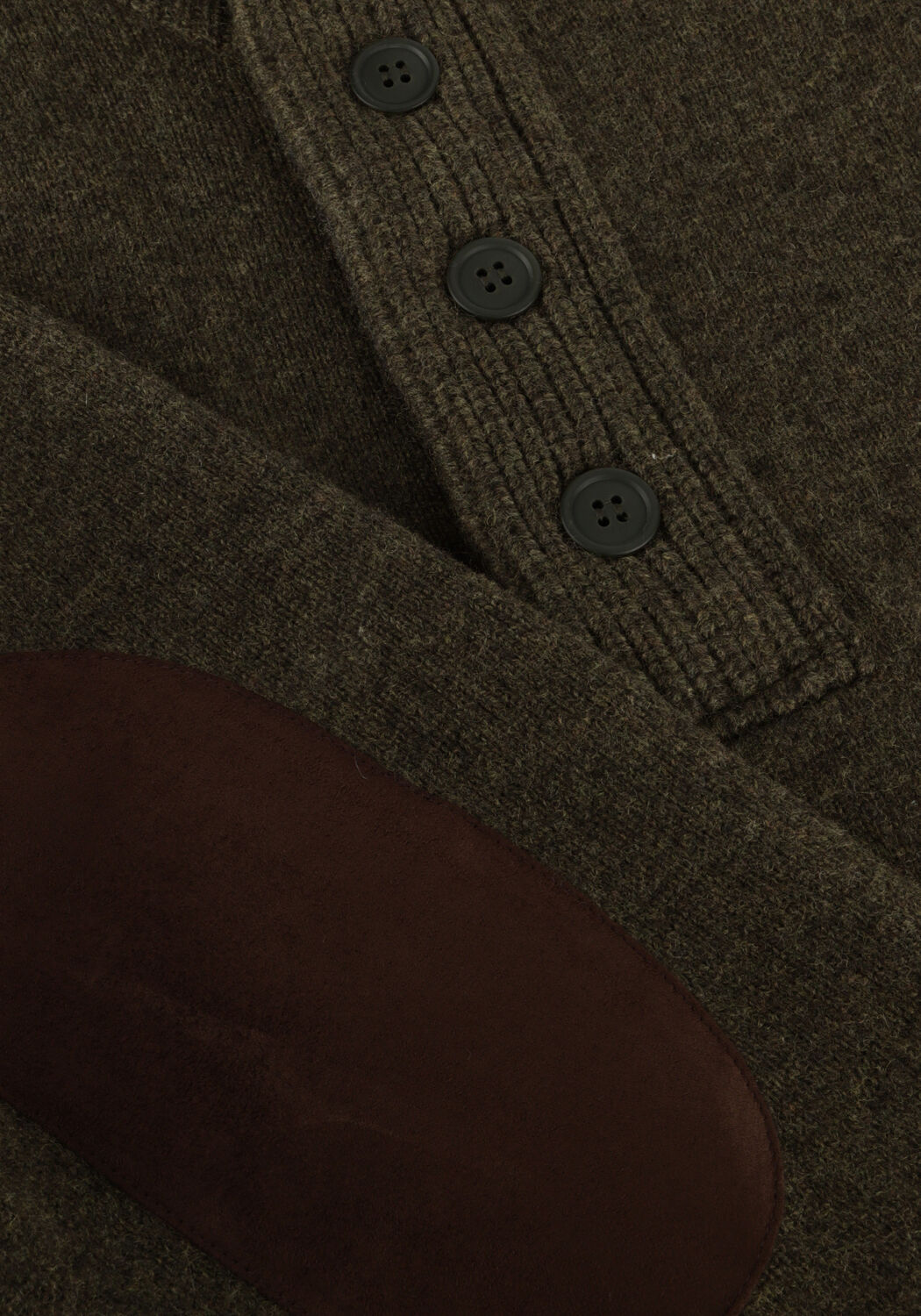 Donkergroene BARBOUR Trui ESSENTIAL PATCH HALF ZIP KNITTED JUMPER - large