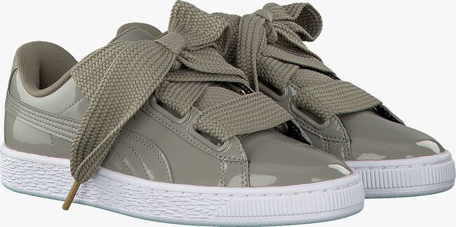 Taupe PUMA Sneakers BASKET HEART PATENT - large