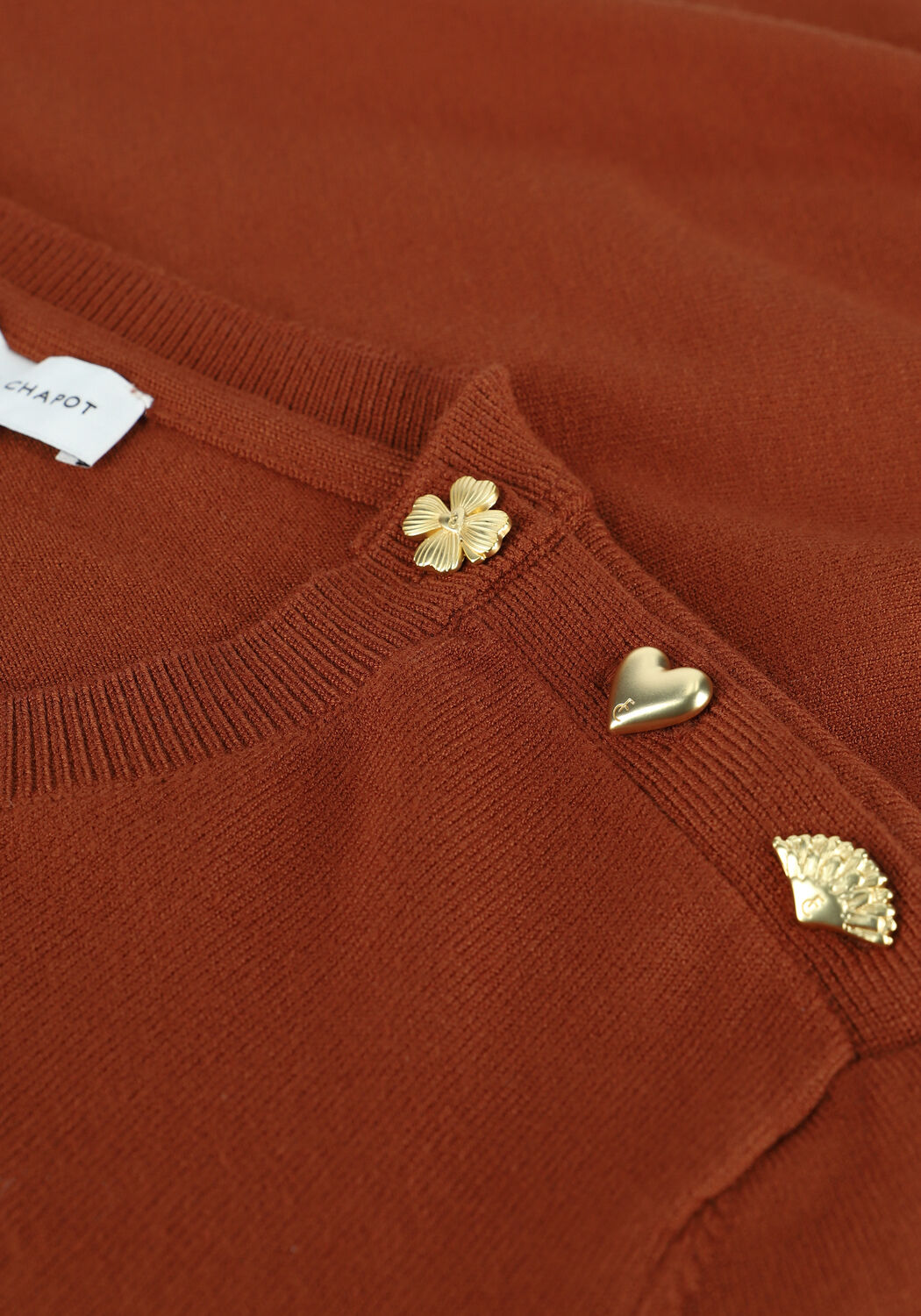 Cognac FABIENNE CHAPOT Trui MOLLY BOW PULLOVER - large