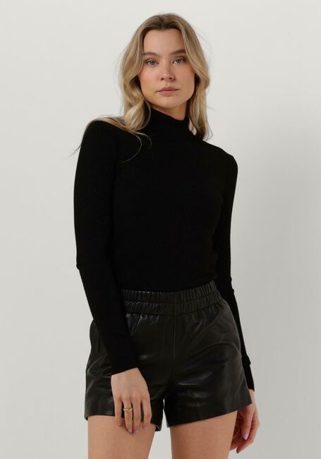 Zwarte EST'SEVEN Longsleeves EST'TURTLE NECK LUREX NIKOLE - large