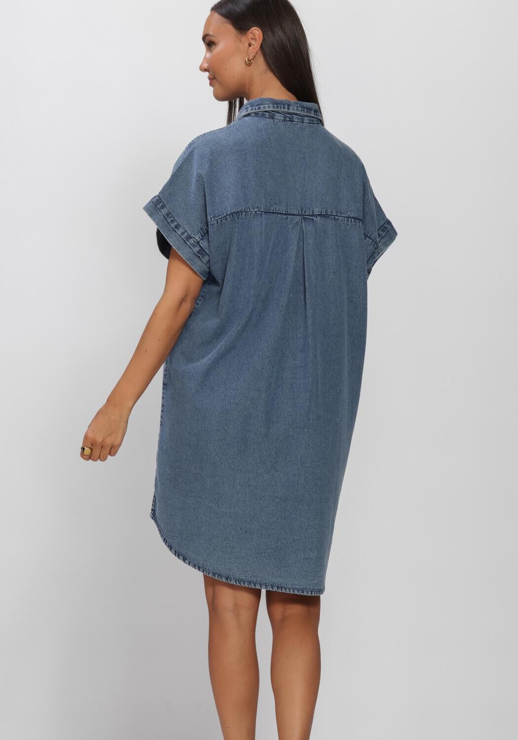 Blauwe BY-BAR Mini jurk HELLA DENIM DRESS - large