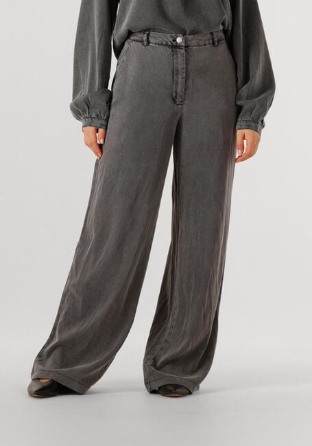 Donkergrijze SIMPLE Wijde broek WV-TENCEL-TWILL-25-3 - large