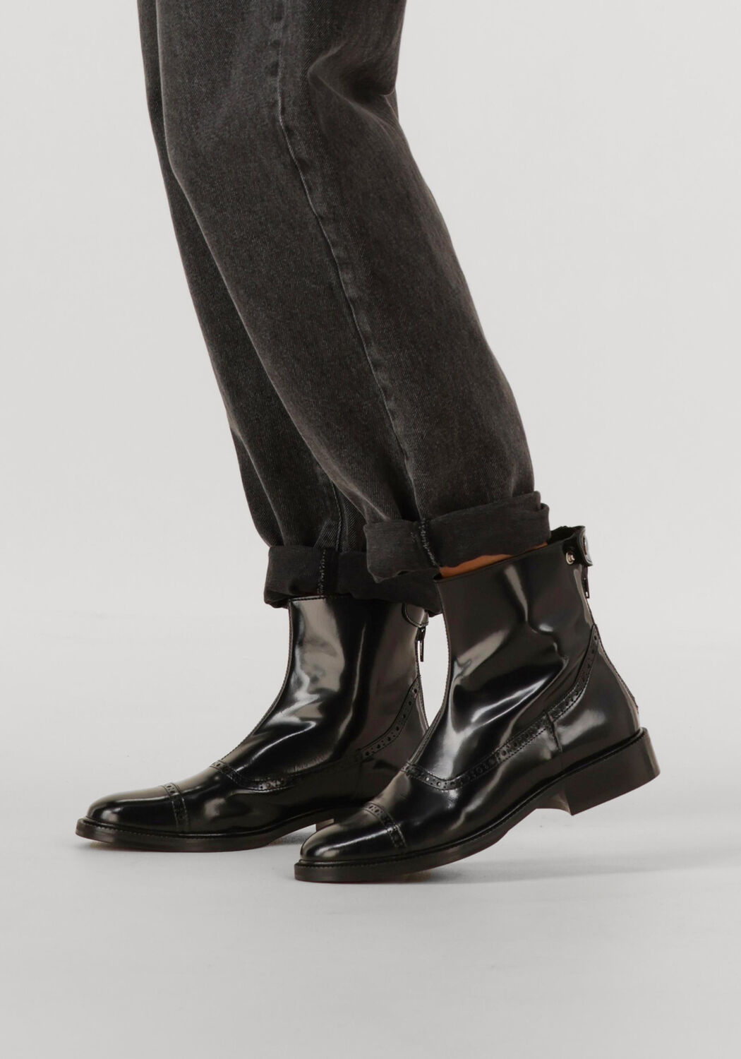 Zwarte BILLI BI Enkellaarsjes A9005 - large