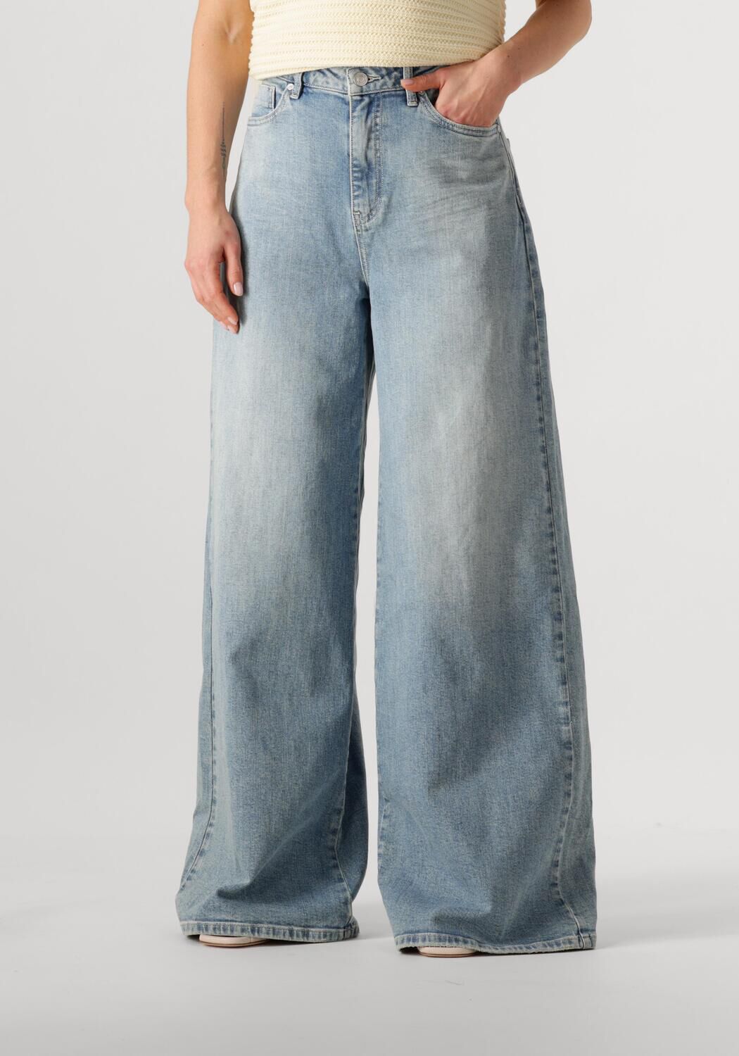 Circle of Trust high waist wide leg jeans medium blue denim