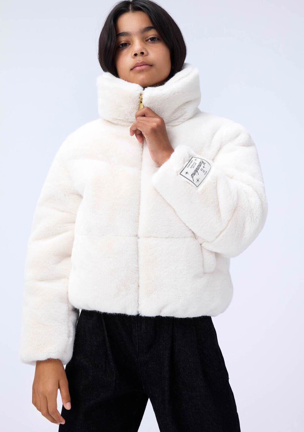 Creme MOLO Faux fur jas HAVI 2 - large