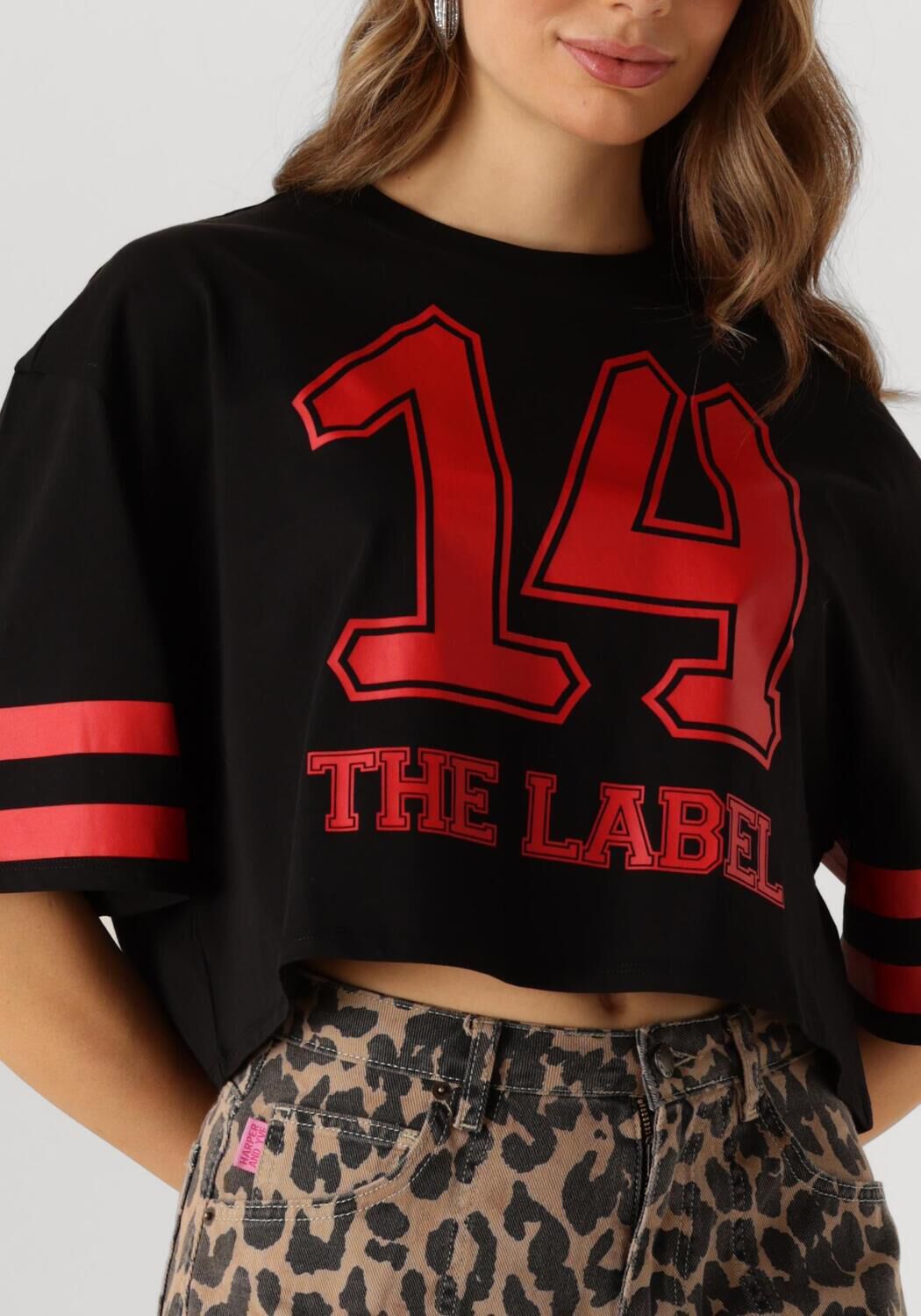 ALIX THE LABEL Dames Tops & T-shirts Ladies Knitted Cropped Sports Zwart