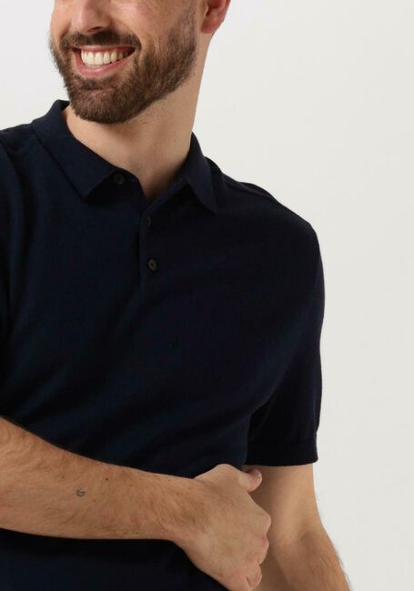 Donkerblauwe SELECTED HOMME Polo SLHBERG SS KNIT POLO NOOS - large