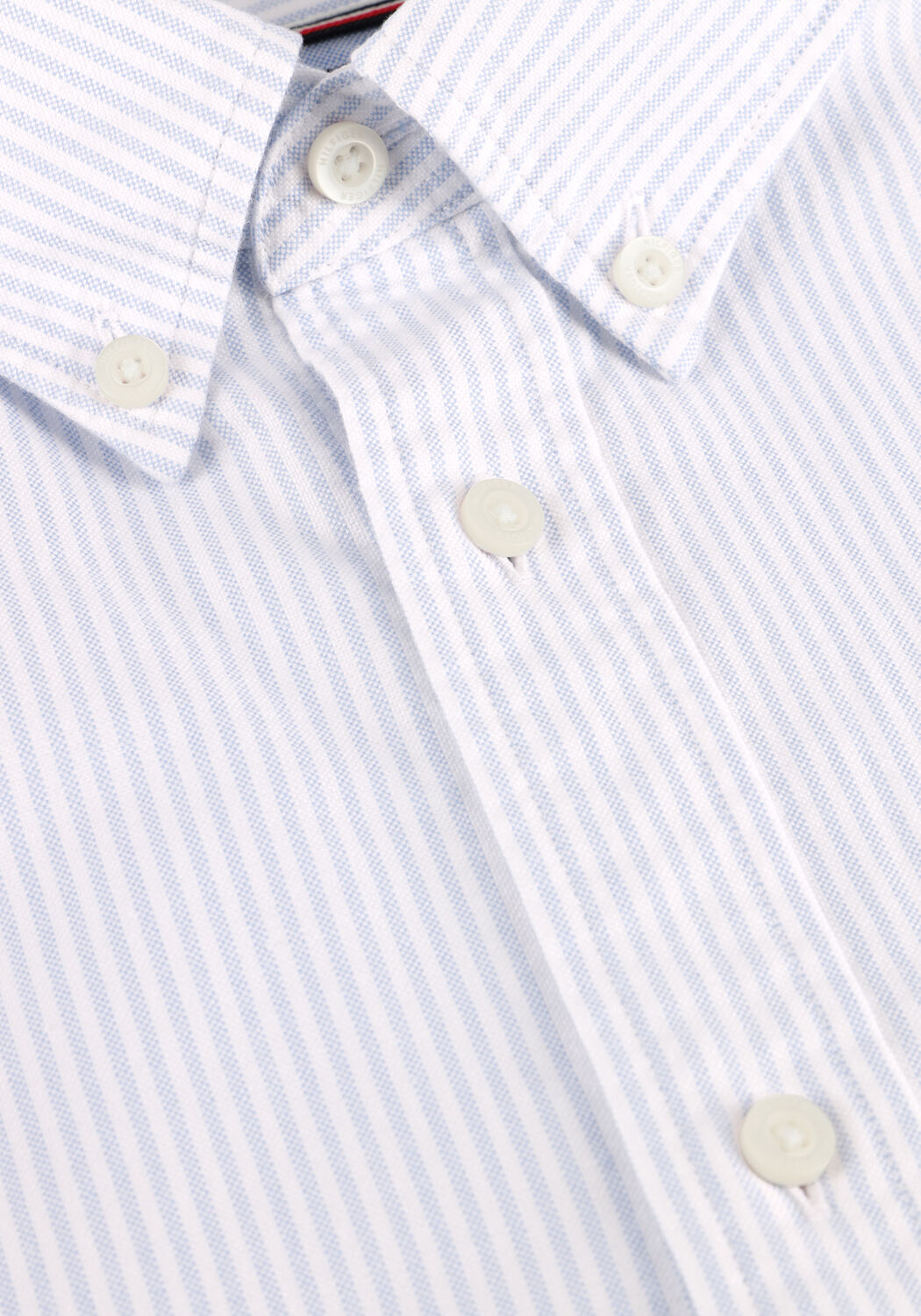Lichtblauwe TOMMY HILFIGER Casual overhemd HERITAGE OXFORD STRIPE RF SHIRT - large