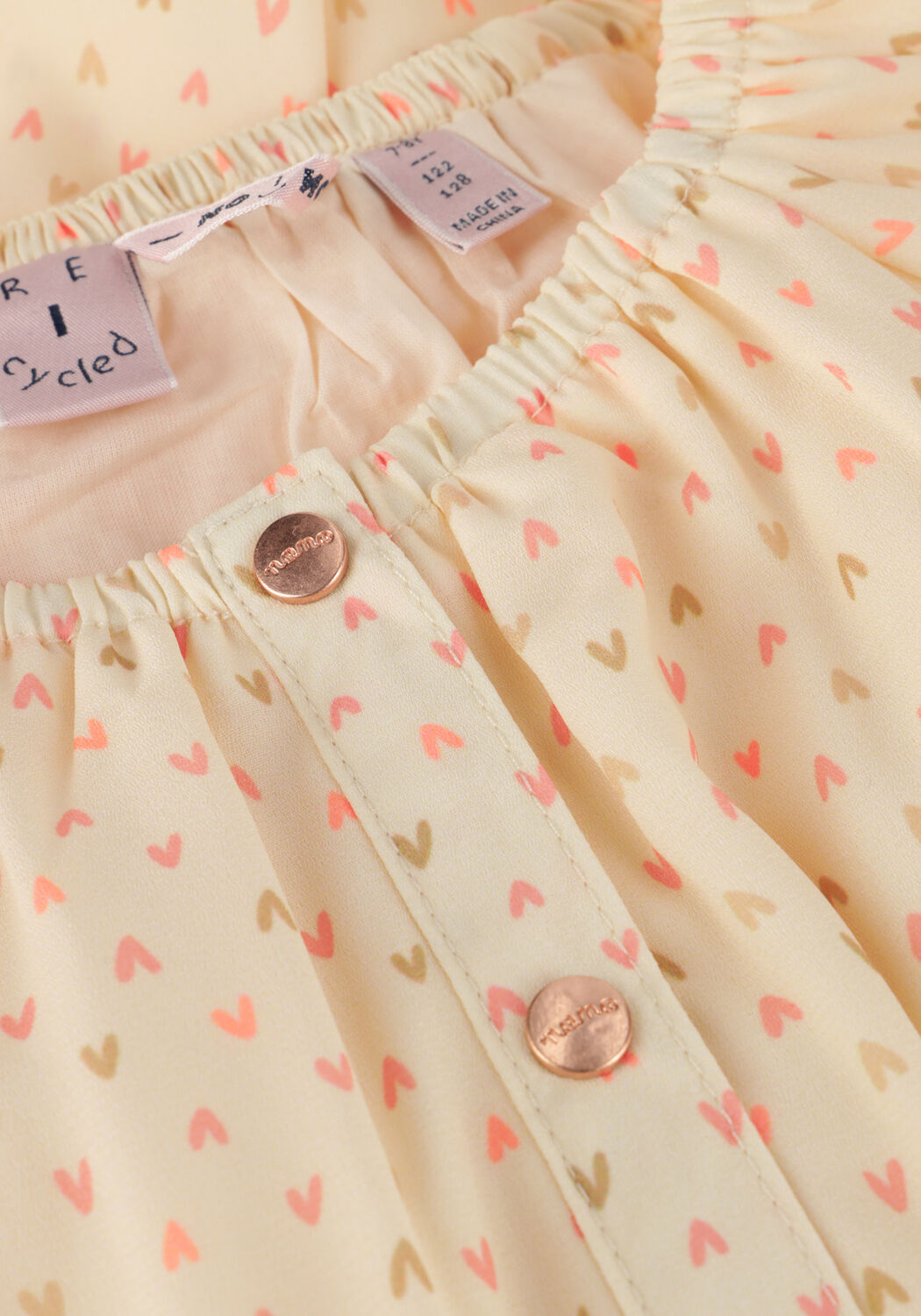 NONO Meisjes Jurken Moas Heart Dress Ecru