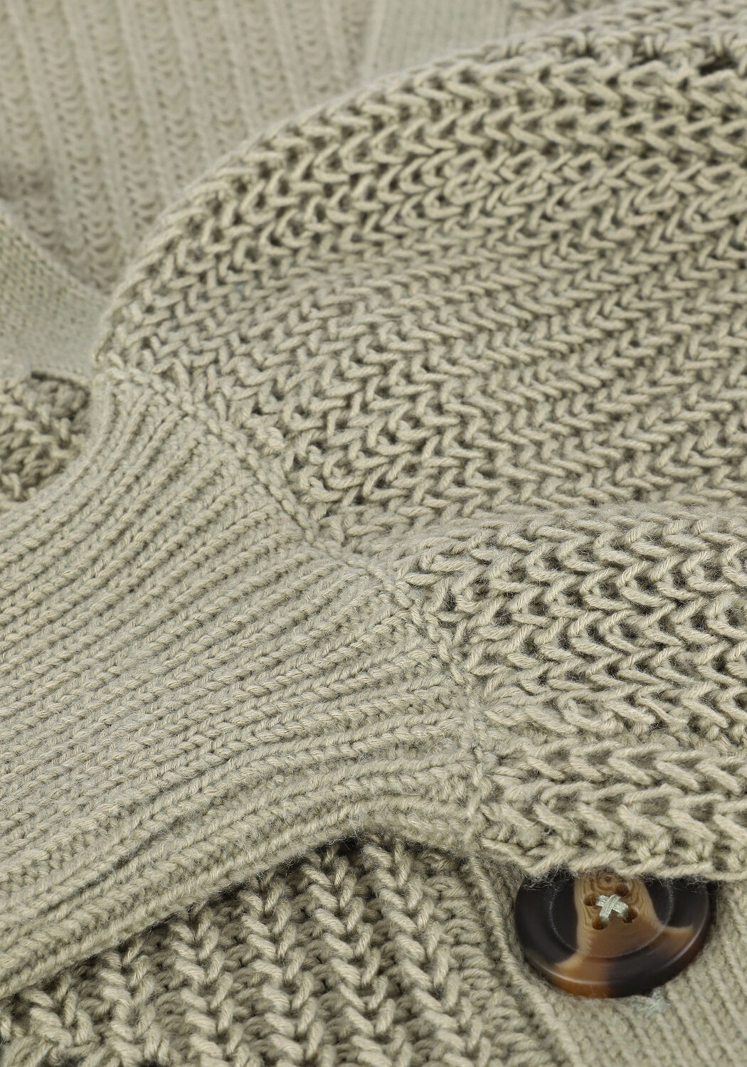 Groene OBJECT Vest OBJLANA L/S KNIT CARDIGAN NOOS - large