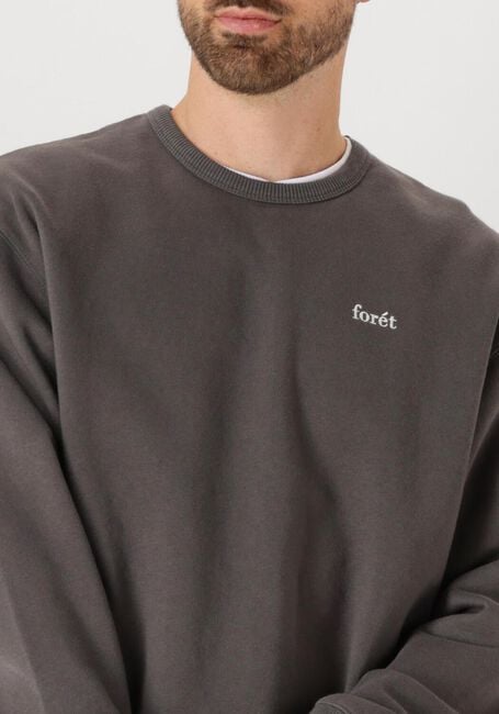Donkergrijze FORÉT Sweater NOON SWEATSHIRT - large
