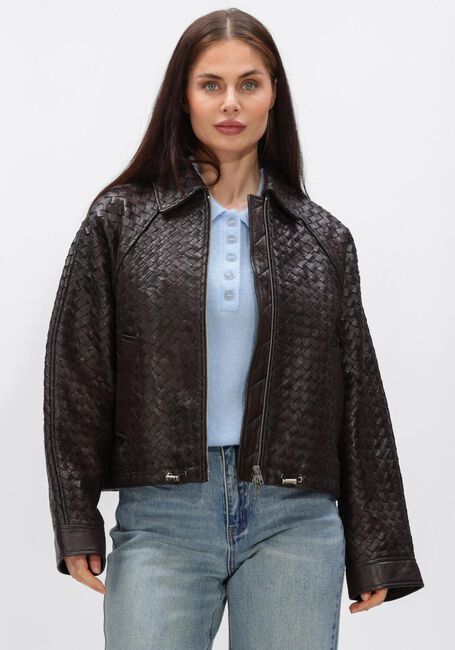 Bruine SECOND FEMALE Jack VERMONT LEATHER JACKET - large