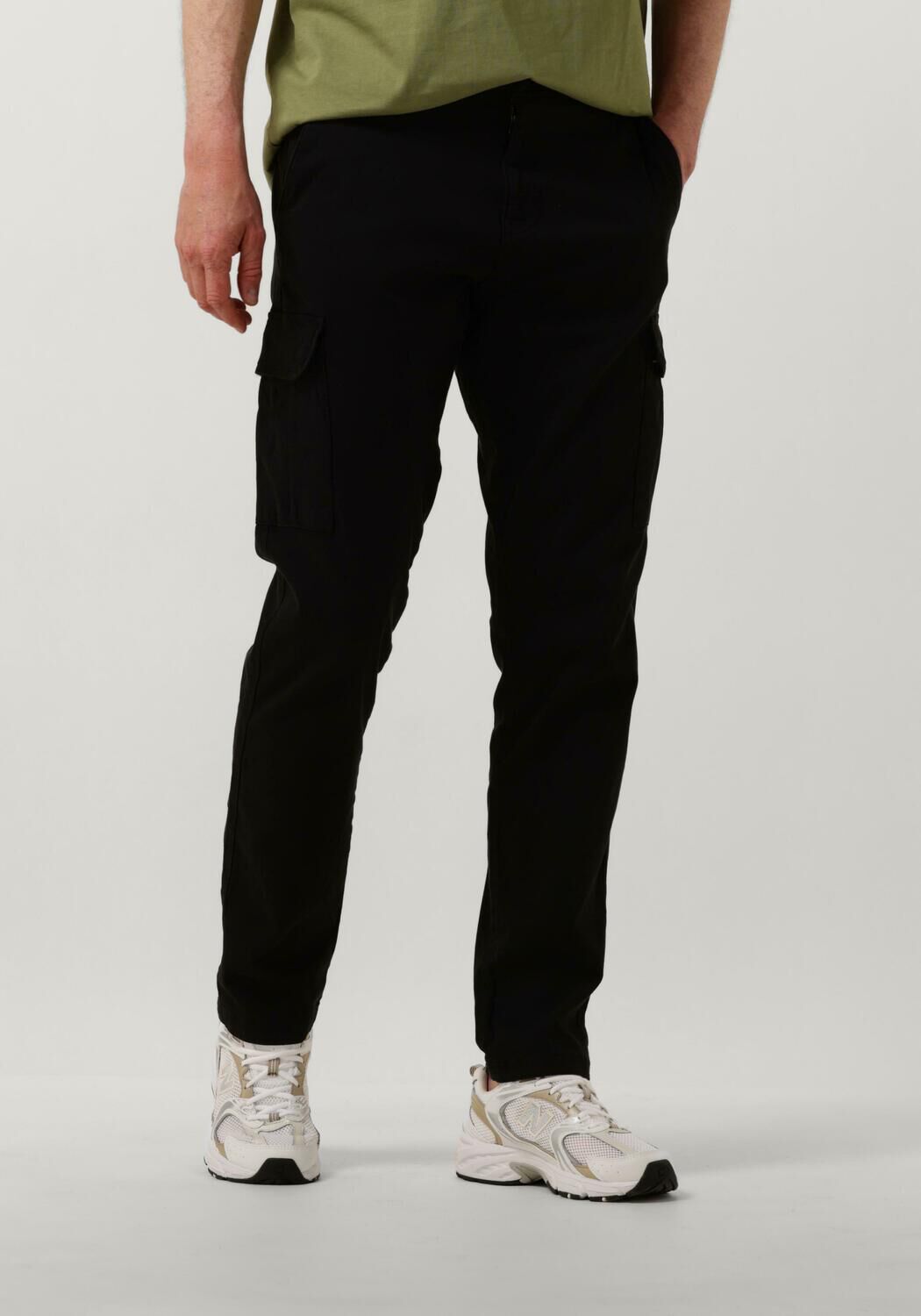 PURE PATH Heren Broeken Garment Dye Cargo Pants Zwart