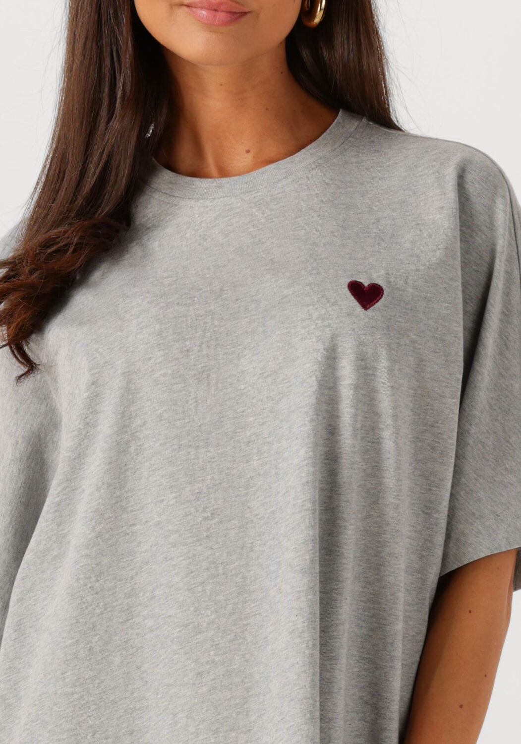 CATWALK JUNKIE Dames Tops & T-shirts Oversized Graphic Tshirt Grijs