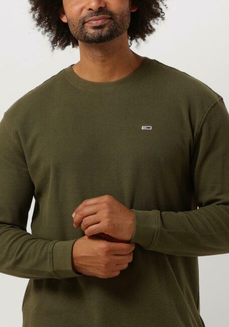 Groene TOMMY JEANS T-shirt TJM CLASSIC WAFFLE TEE - large