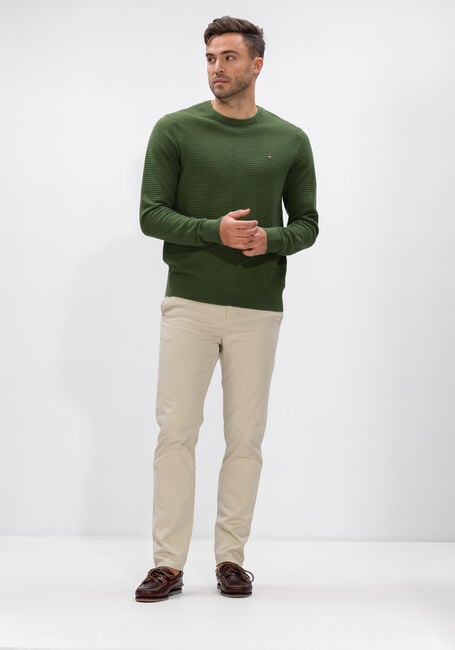 Olijf TOMMY HILFIGER Trui SEASONAL STRUCTURE CNECK - large