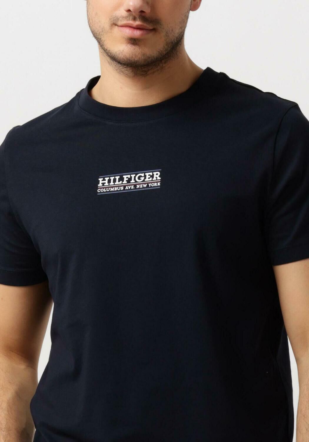 TOMMY HILFIGER Heren Polo's & T-shirts Small Hilfiger Tee Donkerblauw