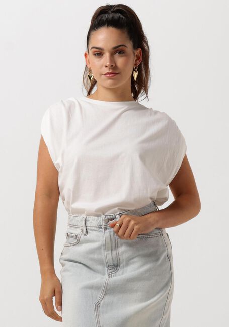 Gebroken wit CATWALK JUNKIE Top PLEATED SHOULDER TOP - large