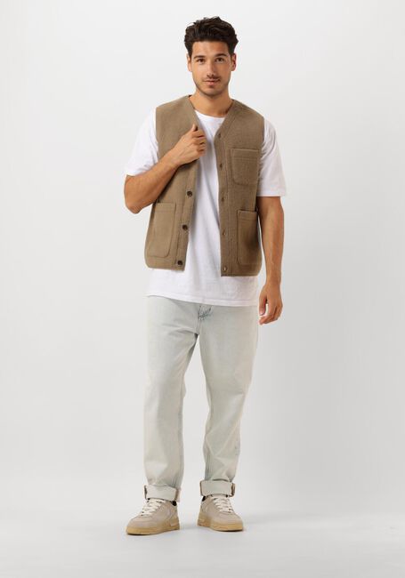 Bruine ANERKJENDT Vest AKRASMUS BOILED WOOL - large