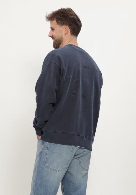 Donkerblauwe G-STAR RAW Sweater WASHED MULTI GR RELAXED R SW - large