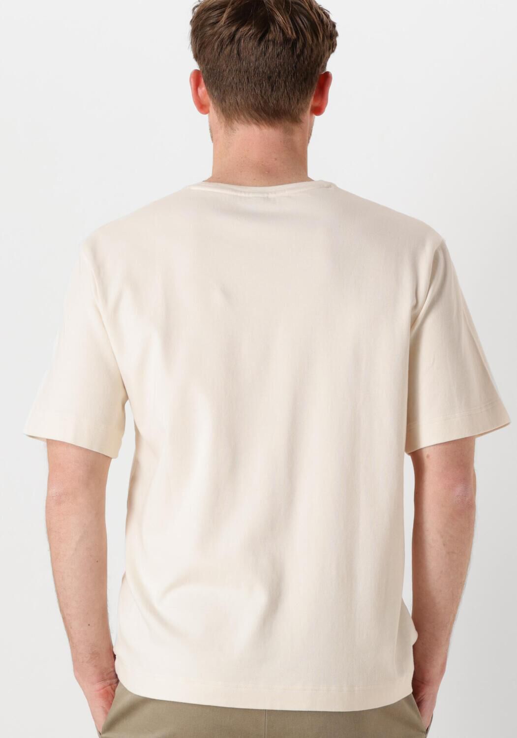 PROFUOMO Heren Polo's & T-shirts T-shirt Crewneck Oversized Ss Ecru
