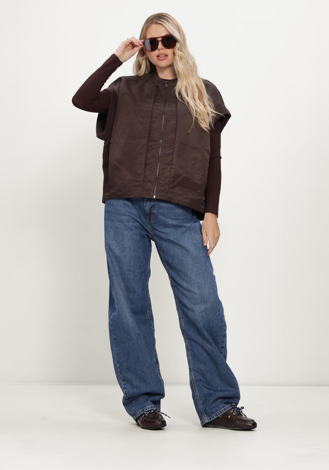 MY ESSENTIAL WARDROBE Dames Broeken Mwremmie 174 High Barrel Blauw
