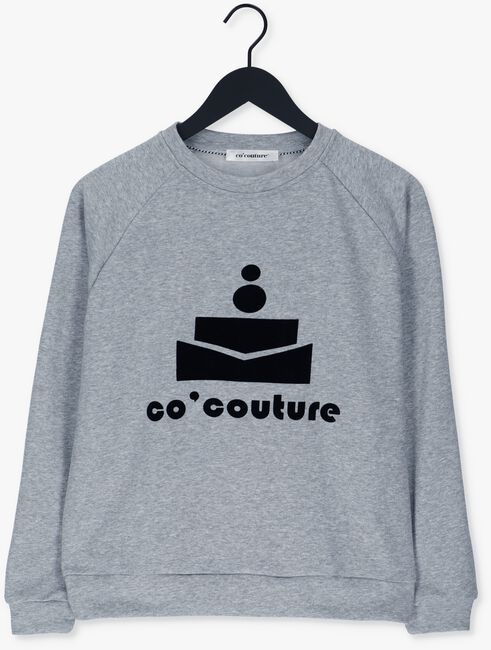 Grijze CO'COUTURE Sweater CLUB FLOC SWEAT - large