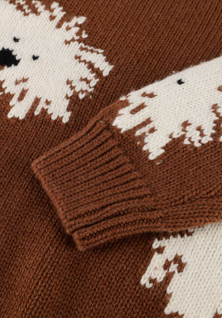 Bruine Sproet & Sprout Trui SWEATER INTARSIA DOGS - large