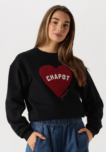 Zwarte FABIENNE CHAPOT Sweater TERRY SPORT HEART SWEATER - large