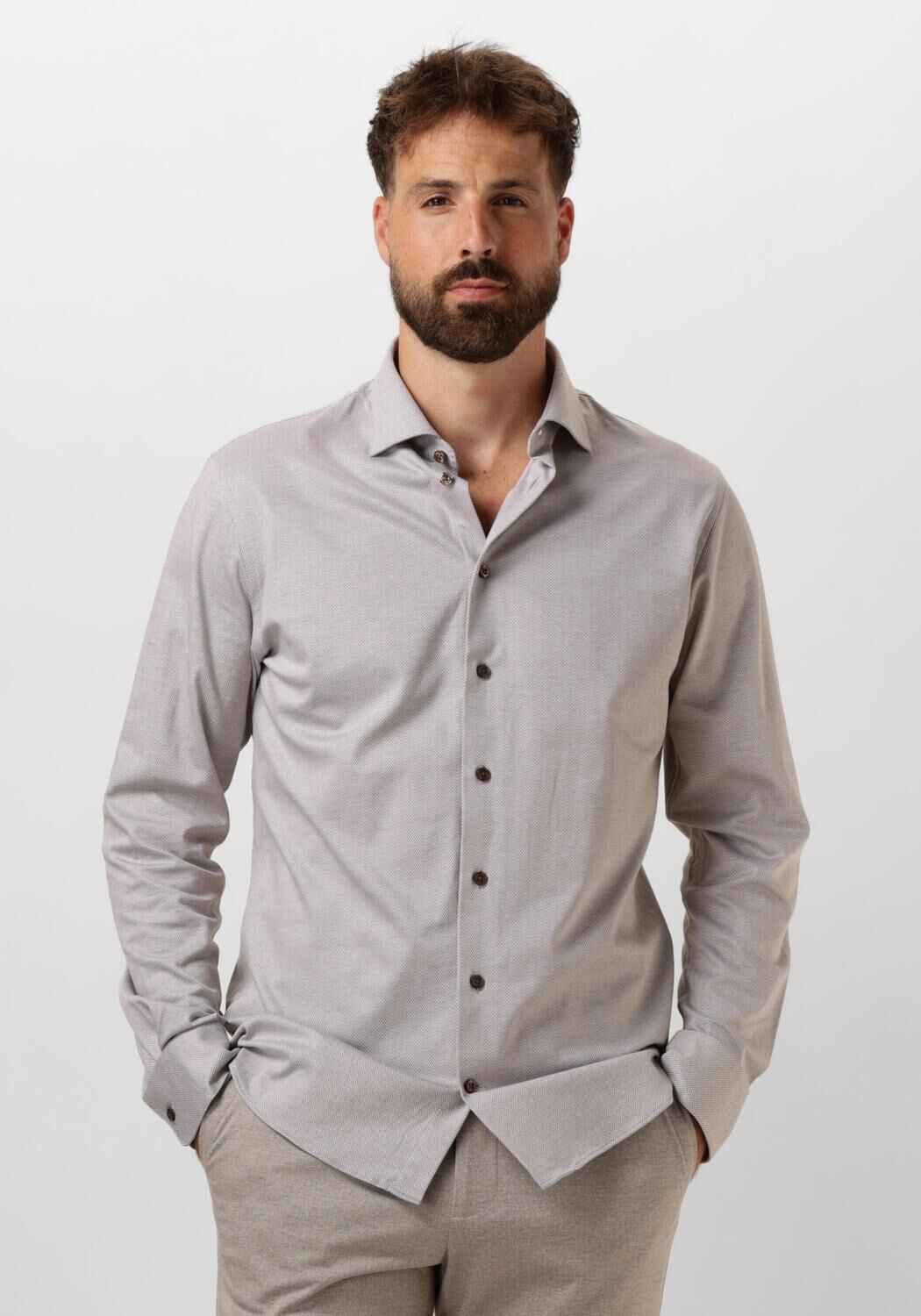 Matinique Taupe Casual Overhemd voor Heren Gray Heren