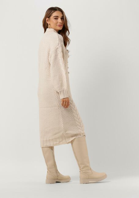 Beige OBJECT Midi jurk ALISON L/S KNIT DRESS - large