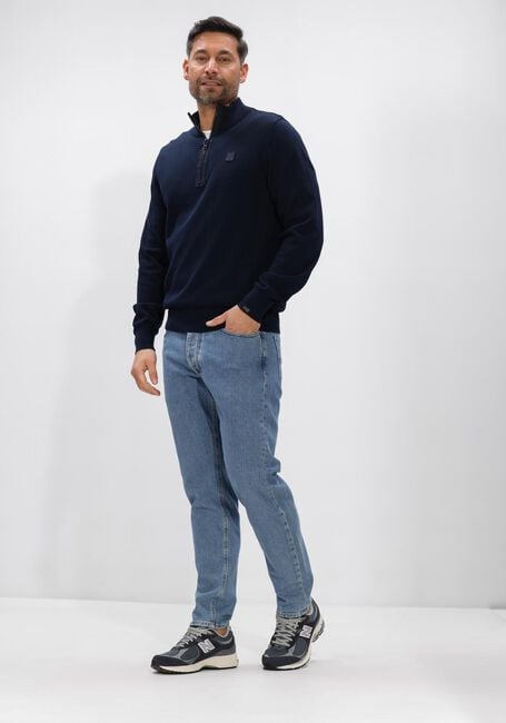 Donkerblauwe BUTCHER OF BLUE Trui CLIFDEN CO HALF ZIP - large