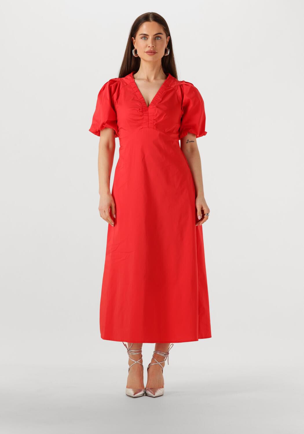 NEO NOIR Dames Jurken Illana Poplin Dress Rood