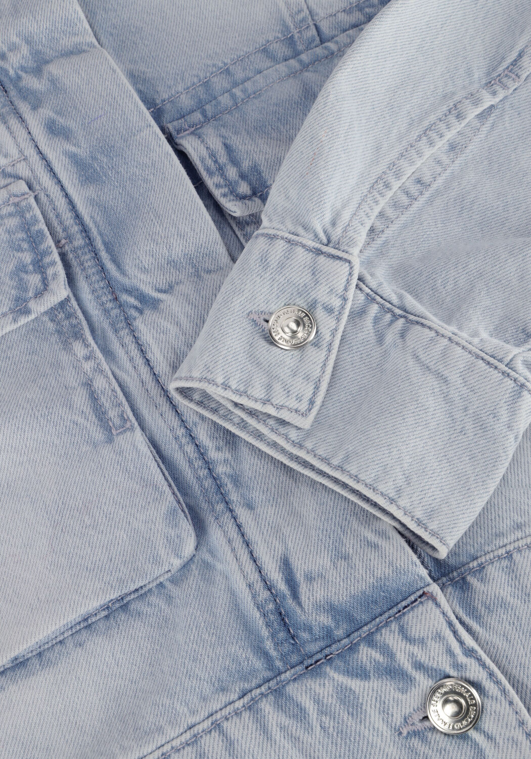 Lichtblauwe SECOND FEMALE Spijkerjas FIRA JACKET - large