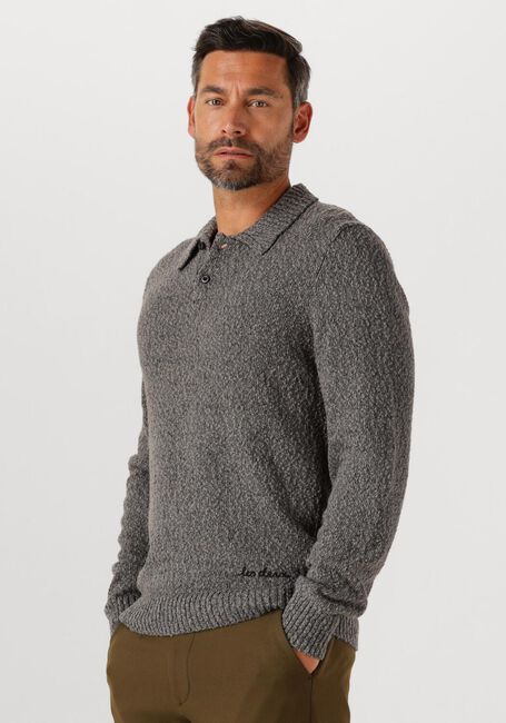 Grijze LES DEUX Trui BILLY MOULINE KNITTED POLO - large