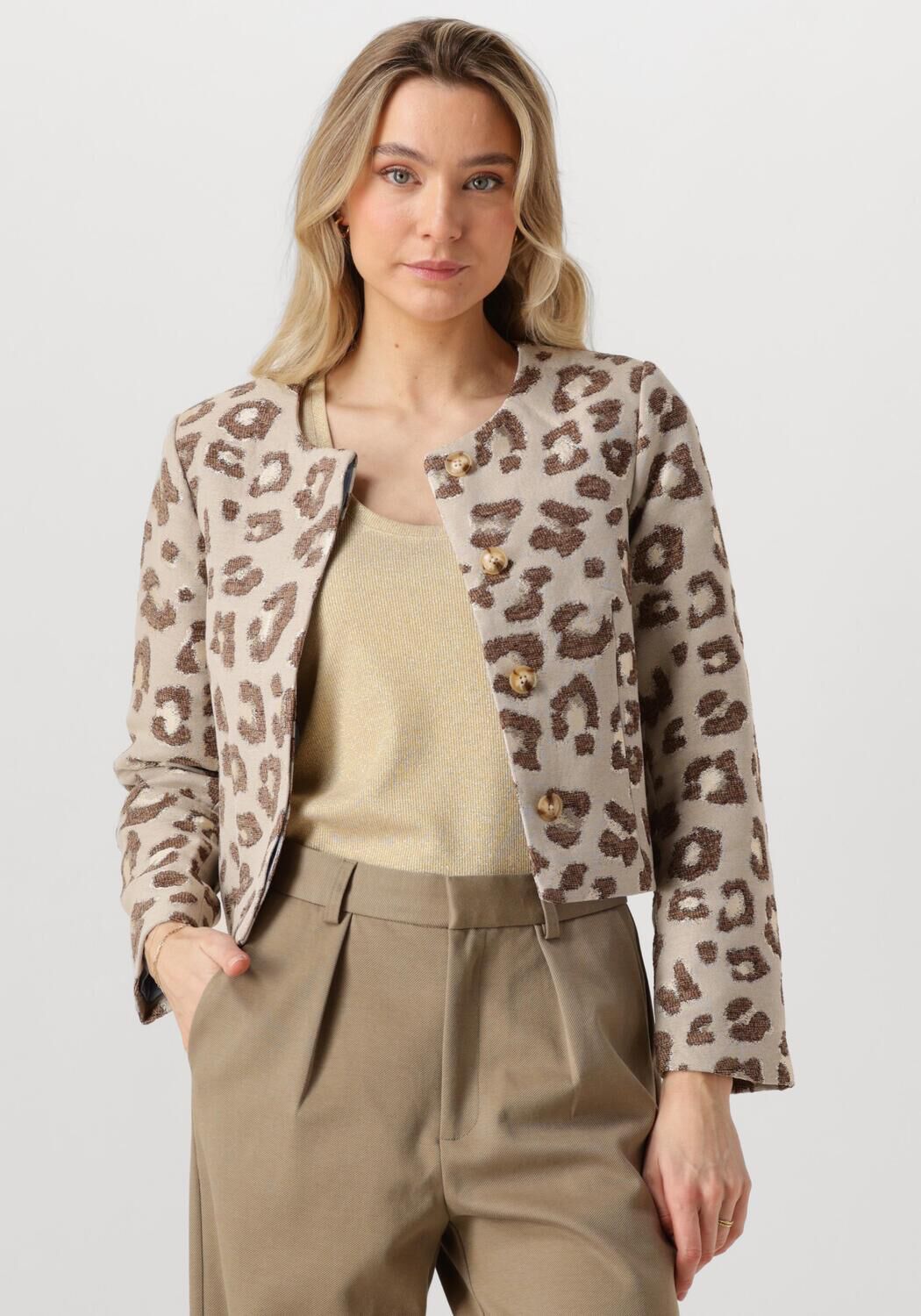 OBJECT Dames Jassen Objlouisa Re L s Jacket 138 Beige