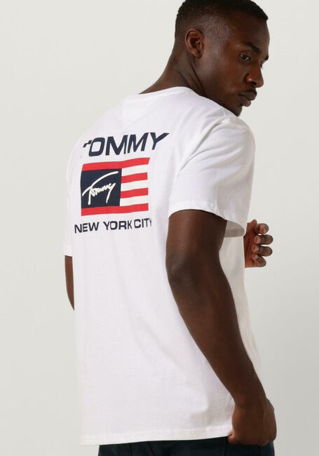 Witte TOMMY JEANS T-shirt CLSC ATHLETIC FLAG TEE - large