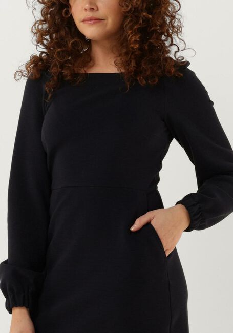 Donkerblauwe VANILIA Mini jurk RIBBED SQUARE MINI - large