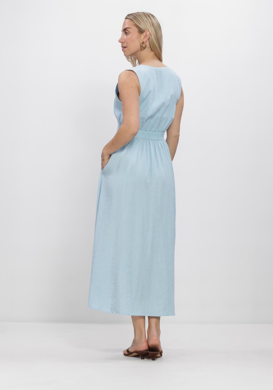 Blauwe MSCH COPENHAGEN Jurken MSCHDARIA SL V DRESS - large