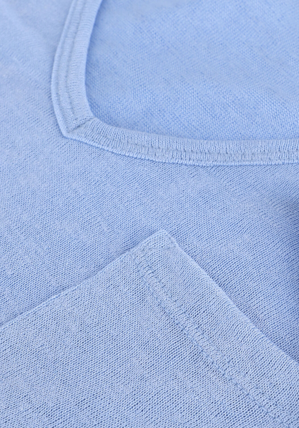 Blauwe OBJECT T-shirt OBJETESSI SLUB S/S V-NECK NOOS - large