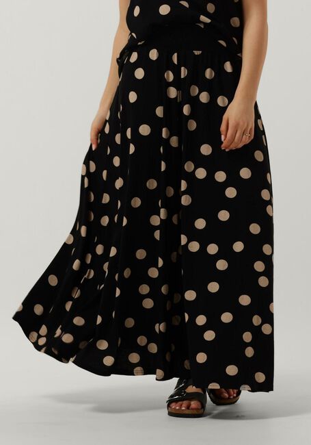 Zwarte 10DAYS Midirok SKIRT POLKA DOT - large
