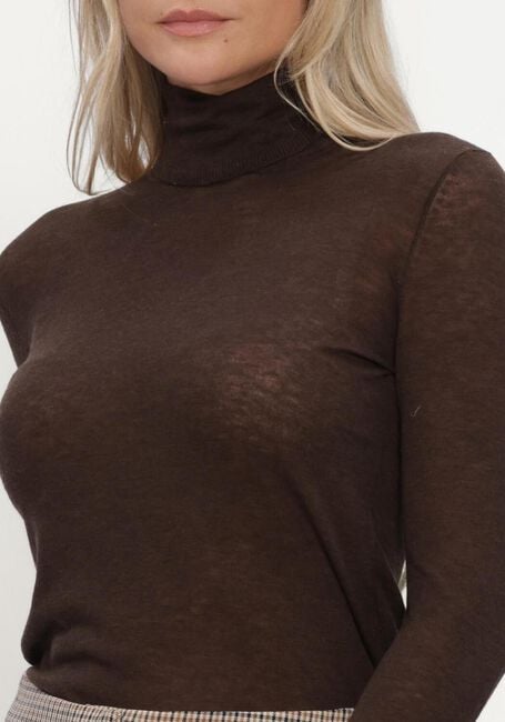 Bruine SELECTED WOMEN Top SLWVENDY WOOL LS KNIT ROLL NECK - large