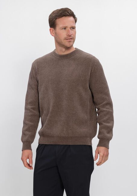 Bruine PROFUOMO Trui CHENILLE RIB - large